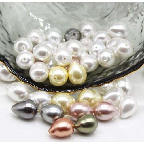 12x15MM 20Pcs Large Baroque Natural Shell Imitate Pearl Imitation Of South Sea Pearls Loose Beads Charms Jewelry Findings