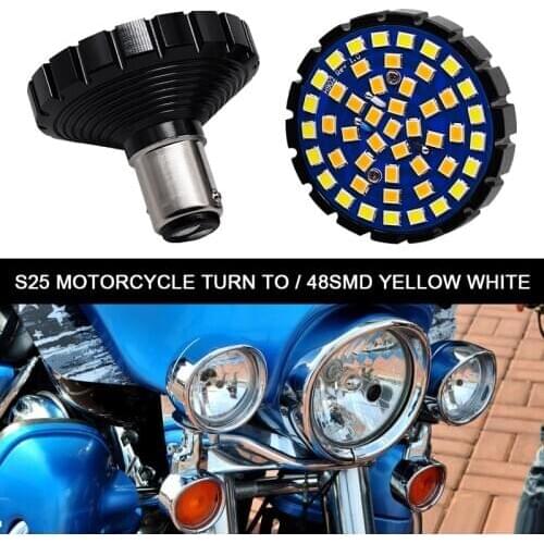 1X 1156 Ba15s LED BAY15D 1157 Car/Motorcycle Brake Light 12V 24V LED Turn Signal Light White Yellow LED Conversion Kit or Motor