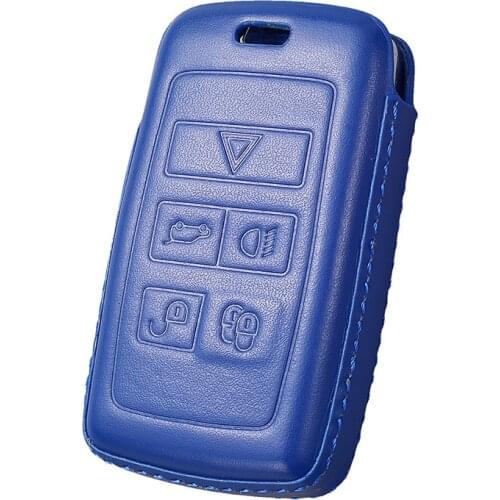 4D Genuine Leather Key Cover Case For Land Rover Range Rover Evoque Discovery Sport 5 2018 2019 2020