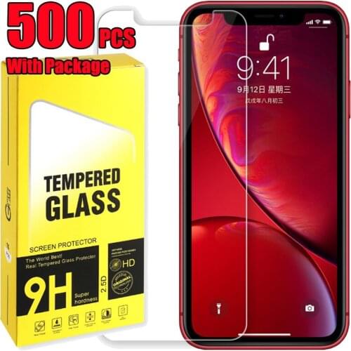500pcs 2.5D Premium Tempered Glass Screen Protector Film Guard For iPhone 12 Mini 11 Pro Max XS XR X 8 7 6 Plus SE With Package