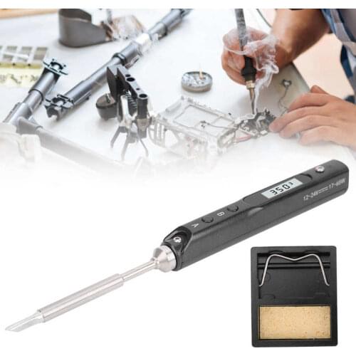 65W DC 12-24V Electric Soldering Iron Kit100-400 Celsius Temperature Adjustable Solder Iron Set With LED Digital Display