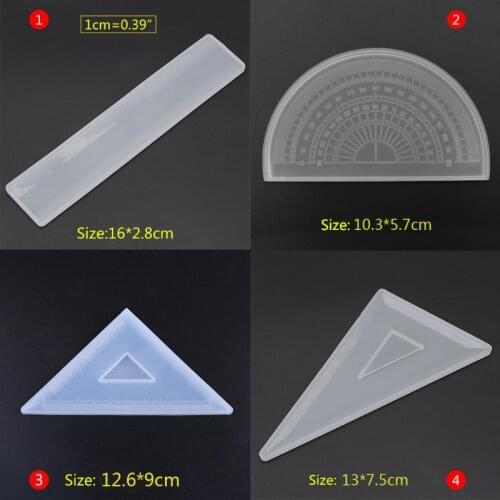 83XC Silicone Mold Ruler Mirror DIY Crafts Jewelry Handmade Stationery Epoxy Resin