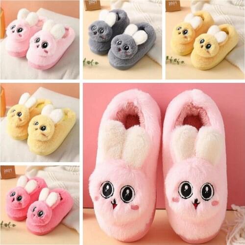 Kids Winter Slippers For Girls Children Boys Flip Flop Cute Cartoon Home Slipper Princess Indoor Warm Shoes Toddler Men Woman