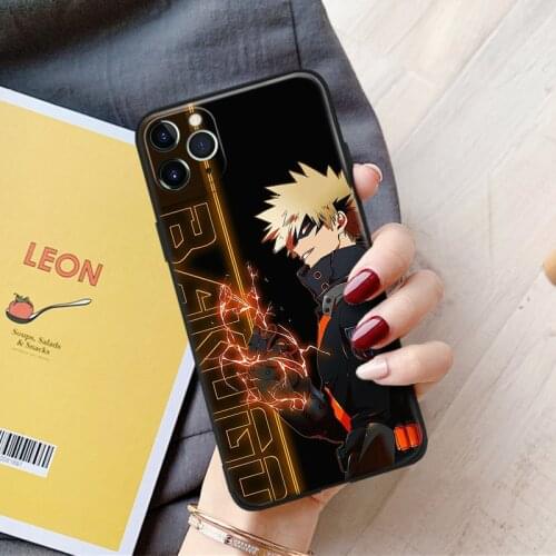 Katsuki bakugou anime For IPhone Se 6 6s 7 8 Plus X XR XS 11 12 Mini Pro Max Tempered Glass TPU Silicone Phone Case Cover Shell