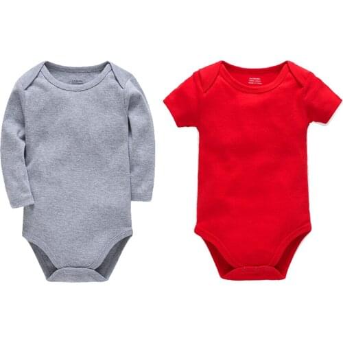 Kavkas Bodysuits Cotton Newborn Grey Long Sleeve Red Short Sleeve Two Piece Set Baby Boy Girl Clothing liewood baby