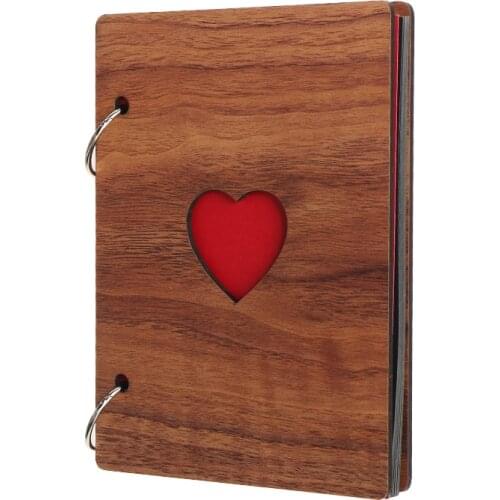 New Love Wooden Photo Album 6 Inch DIY Anniversary Scrapbook Travel Record Paper Photo Album For Kids Child Birthday Gift
