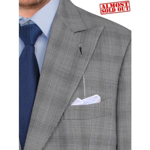 Tailor Made Suits Grey Glen Check Tailored Suit Men Suits Mens Plaid Suit Custom Made Suit Men Suit Gray Prince Of Wales Checks