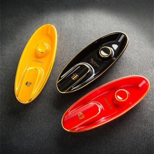 Creative Cigar Ashtray Smoking Ash Tray Single Cigar Holder Home Travel Tobacco Pocket Cigarette Ashtrays Boyfriend Gift