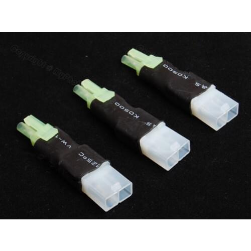 1pcs Mini-Tamiya Male to Tamiya Female No Wire Connector Adapter fr RC Power Supply