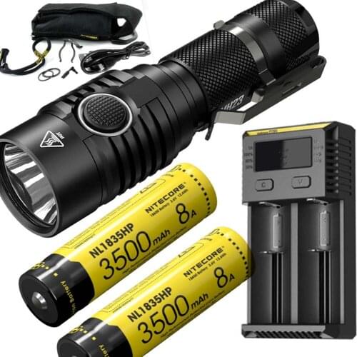 NITECORE MH23 Rechargeable Lanterna 1800LM CREE XHP35 HD Mini LED Flashlight by 18650 Battery for Self Defense,Search,Camping