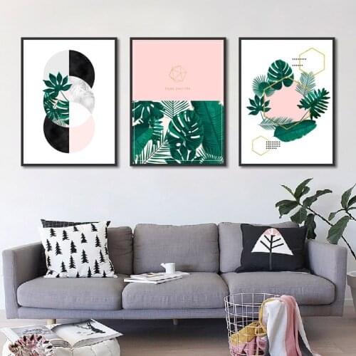 Nordic Minimalist Art Poster Print Plant Canvas Painting Picture Aisle Home Wall Art Graffiti Bedroom Modern Decoration Custom