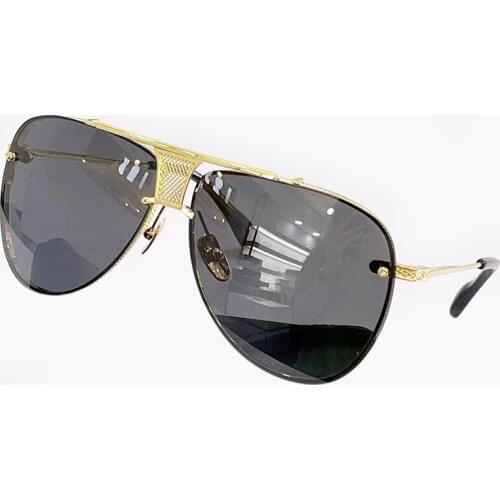 Vintage Pilot Sunglasses Men Brand Design Sun Glasses Spuare Mirror Frameless Eyeglasses Summer UV400 Oculos De Sol