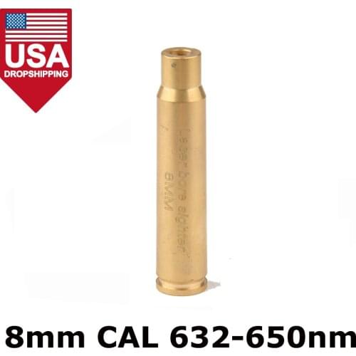 Brand New 8mm CAL 632-650nm Mauser Rifle Cartridge Red Dot Laser Bore Sighter/Boresight /Boresighter Copper