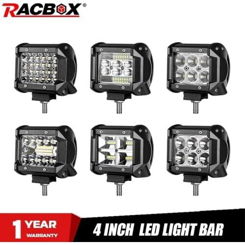 18W 60W 72W 4 inch LED Light Work Bar Flood Spot Combo Beam 12V 24V for UAZ Truck 4X4 ATV SUV UTV LED Driving Working Lamp Fog