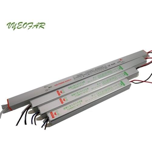 6pcs Ultra Slim Led Power Supply 12V 18W 24W 36W 48W 60W Switching Power Supply 180V-240V Advertise Lighting Box Power Driver