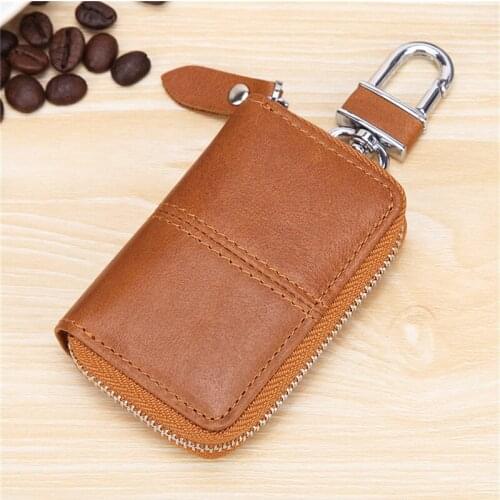 Universal Car Key Case Imitation Leather Key Protection Zipper Cover Car-Styling Accessorie