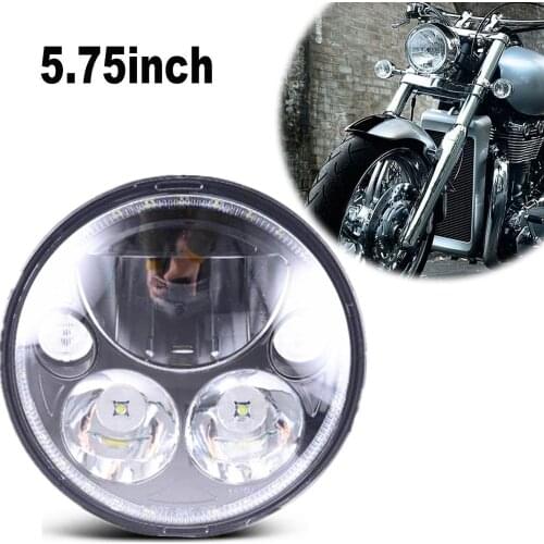 5.75 Inch Vortex Headlights With White Halo Ring DRL Headlamp For Motorcycle 883 XL1200 Iron Refit Accessories