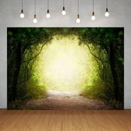 Tree Tunnel Fairy Tale Jungle Party Photography Backgrounds for Photo Studio Vinyl Portrait Photographic Backdrops for Kids Baby