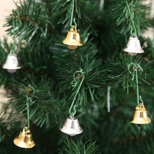 10Pcs Xmas Pendants Metal Bells Small Bell Jewelry Ornaments DIY Christmas tree bells New Year Decoration 2*2cm