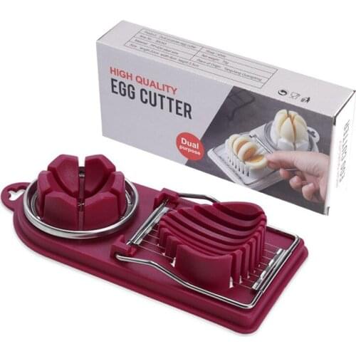 Stainless Steel Egg Slicer 2 in 1 Egg Divider Multifunctional Manual Kitchen Cutting Machine for Eggs and Fruits WXV Sale