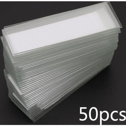 50Pcs 1mm Thickness Cavity Glass Coverslips Single Concave Microscope Glass Slides Reusable Laboratory Blank Sample Cover Glass