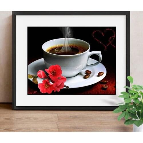 5d DIY Diamond Painting Crystal Diamond Embroidery Daimond Painting Flowers Round Full Drill Mosaic Accessories Coffee