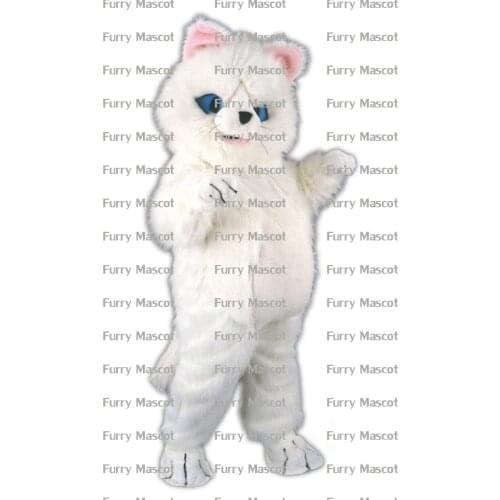 WHITE CAT Christmas Cosplay Unisex Cute Newly Mascot ostume Suit Cosplay Party Game Dress Outfit Adult Gift A