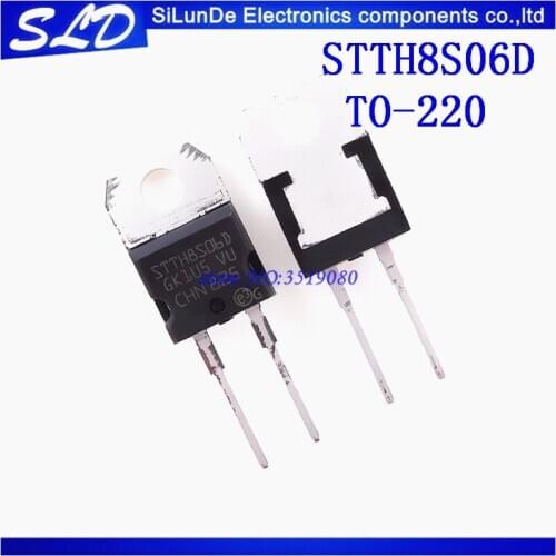 Free Shipping 50pcs/lot STTH8S06D TO-220-2 STTH8S06 TO220-2 TO220 new and original in stock