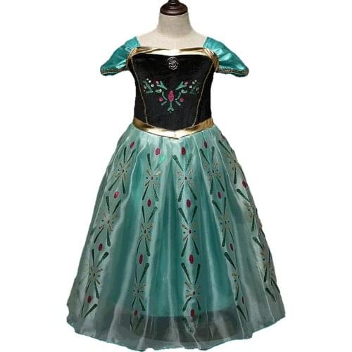 Disney Frozen Autumn Winter Fantasia Tutus Children Baby Mesh Saia Tutu Girl Dress Cake Girls Dresses Bow Pearls Lace Dress