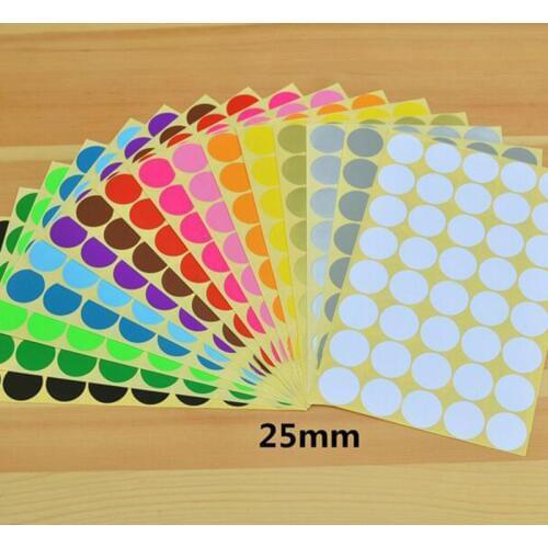 Diameter 25mm Round Dot Candy Color Ball Circle DIY Decorative Dairy Sticker Stationery Sticky Label Stickers