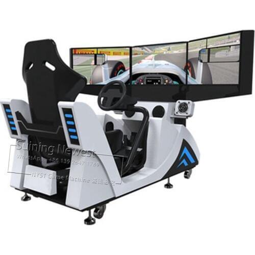 Game Hall 3 Screen Amusement Park Device Fairground Simulator Drive Car Racing Arcade Game Machine For Teenagers Adults