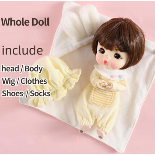 OB11 Doll Custom doll 1/12 1/8bjd doll head OB11 lovely dolls contain doll wig clothes ob11 body doll accessories