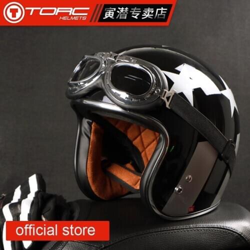 Torc t50 Motorcycle helmet jet Vintage helmet Open face retro 3/4 half helmet casco moto capacete motoqueiro DOT