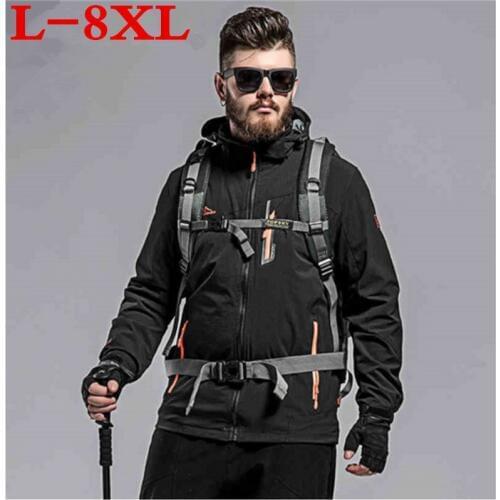 Plus size 8XL 7XL 6XL New Mens Casual Jackets Mans Army Waterproof Coats Male Jacket Breathable Windproof Raincoat big size