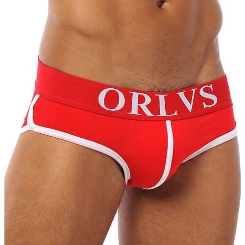 ORLVS Brand 50PC/LOT Wholesale Breathable Men Underwear Sexy Gay Briefs Male Panties Quick Dry Mesh Men Briefs Cueca Tanga