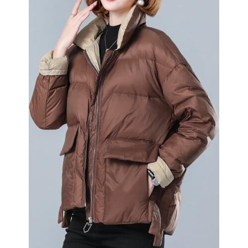 New 2021 Women Short Jacket Winter Thick Cotton Padded Coats Female Korean Loose Puffer Parkas Ladies Oversize Outwear