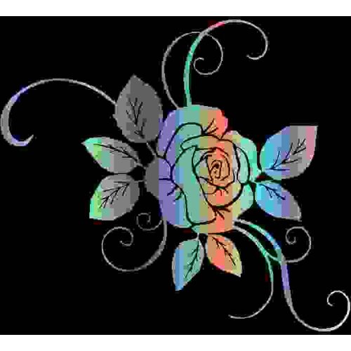 Originality Car Sticker PVC Decal Rose Gorgeous Decals Reflector Ornamentation Sunscreen Waterproof Sticker 24CM*21CM