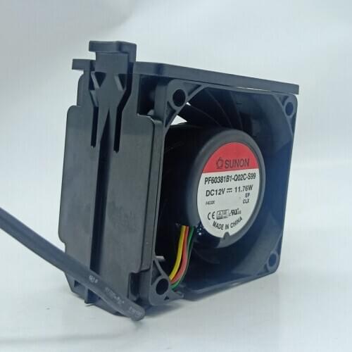 PF60381B1-Q02C-S99 For SUNON 6038 12V Cooling Fan Dual Ball Bearing 11.76W