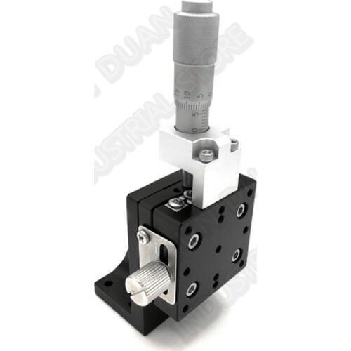 40*40mm Z Axis 1.6" Manual Displacement Vertical-lift fine tuning platform Cross Roller Guide Linear Stage Sliding Table LV40