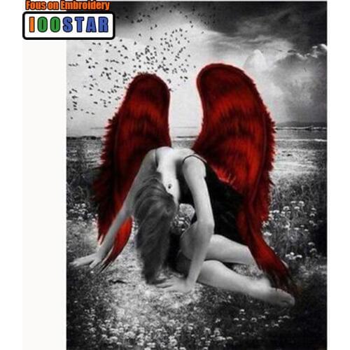 Full Square Diamond Painting Angel Diamond Embroidery Portrait Cross Stitch Sale Painting Rhinestone Home Decoration Kits Gift