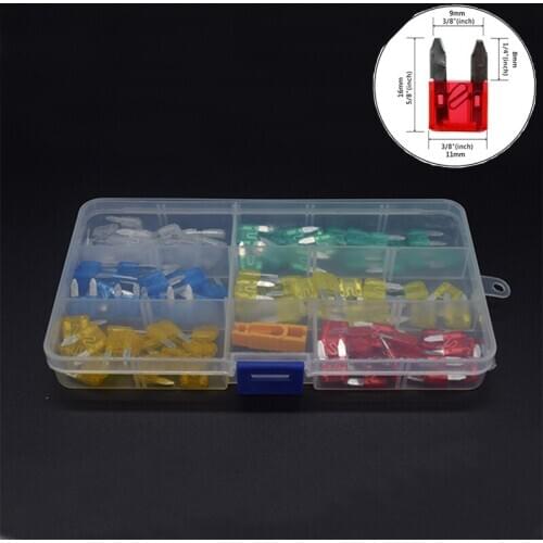 120PCS Car Fuses 2A 3A 5A 7.5A 10A 15A 20A 25A 30A 35A Amp with Box Clip Assortment Auto Blade Type Fuse Set Truck