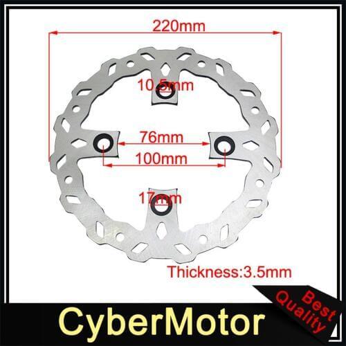 220mm Front Brake Disc Disk Rotor For 125cc 140cc 150cc 160cc 190cc Pit Dirt Bike Motorcycle Chinese Pitster Pro SSR Thumpstar