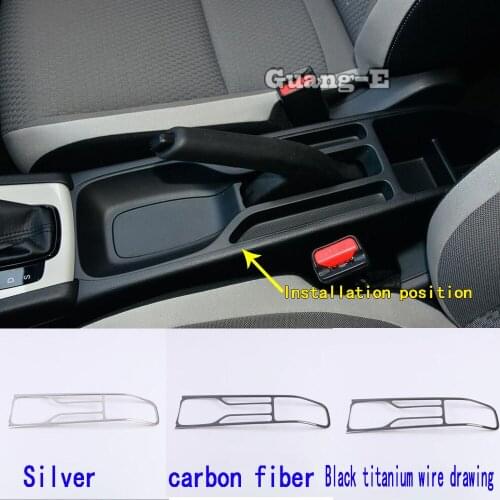 Car Body Styling Stainless Steel Inside Inner Middle Shift Stall Paddle Cup Switch Frame Trim For Honda Fit Jazz 2020 2021
