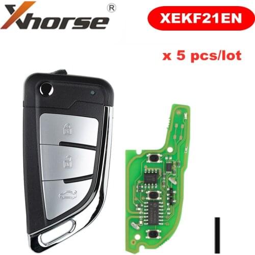 Xhorse XEKF21EN Super Remote Knife Type 3 Buttons embedded VVDI Super Chip work with VVDI2/VVDI Key Tool 5PCS/LOT