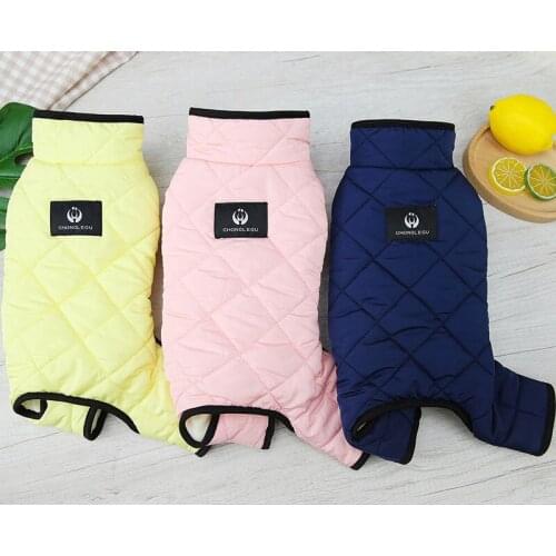 Warm Pet Clothes Dog Jumpsuit Coat Winter Thicken Tracksuit Overalls For Small Medium Dogs Chihuahua Romper Jacket Dog Apparel L