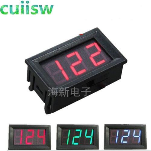 1PCS Red/Blue/Green LED Panel Mini Digital Two-wire Voltmeter DC 5V To 120V voltage tester volt meter for car