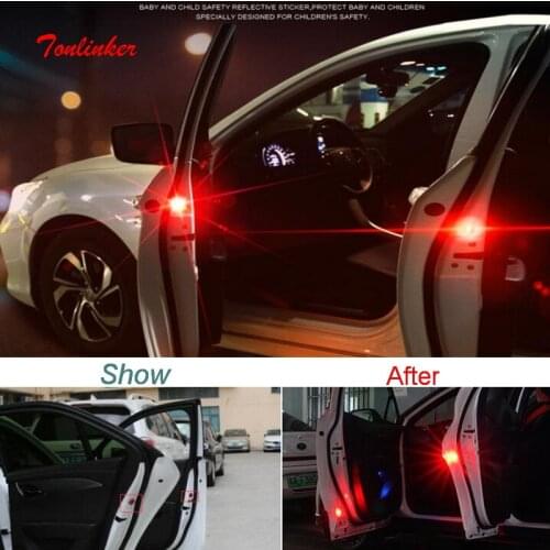 Tonlinker Interior 5 LED Open Door Warning/Strobe light for Universal Auto Car Styling 27*8mm 2 PCS Set Waterproof Led light