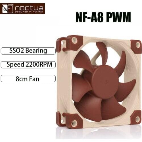 Noctua NF-A8 PWM FLX 12V 5V 80mm fan 8CM CPU fan mini small chassis fan