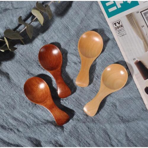 High quality The Wooden Tea Spoon creative Tableware Milk Spoon Wooden Baby Dinnerware Coffee Size 8*3.5cm SN326