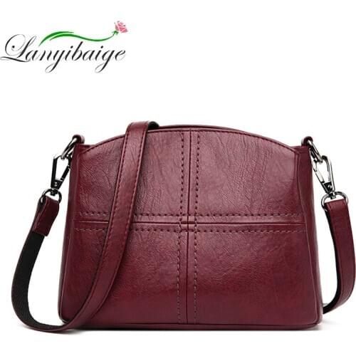High-End Pu Leather Large-Capacity Ladies One-Shoulder Messenger Pack 2021 New Luxury Handbag Lady Packet Designer Messenger Bag